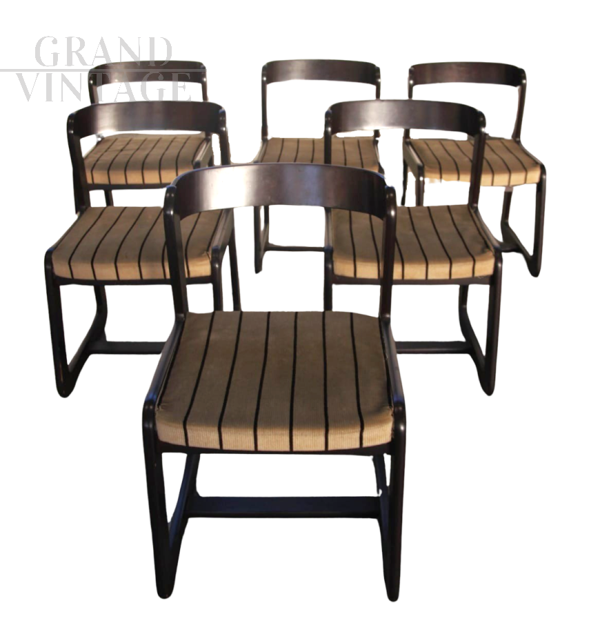 Set di 6 sedie design di Willy Rizzo per Mario Sabot