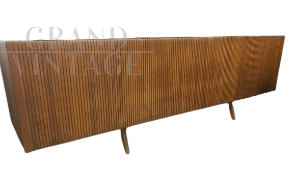 Bancone a vetrina vintage da merceria anni '40