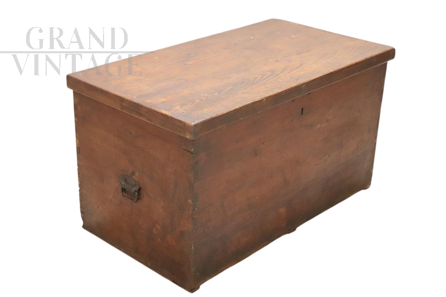Baule antico in abete di fine '800                            