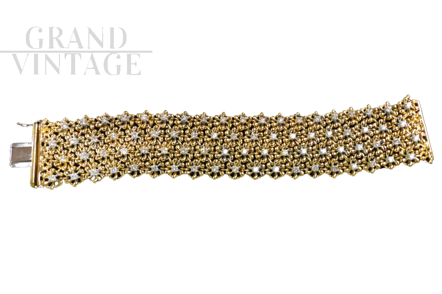 Bracciale in oro e diamanti produzione Andreoli                            