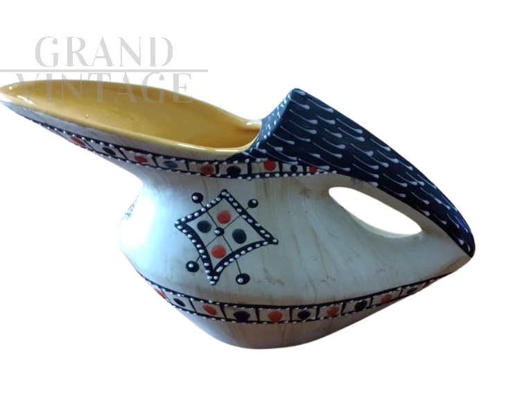 Brocca versatoio in ceramica Fima Deruta, anni '50