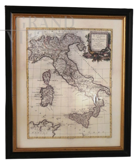 Cartografia dell'Italia e le sue regioni nel 1782                            