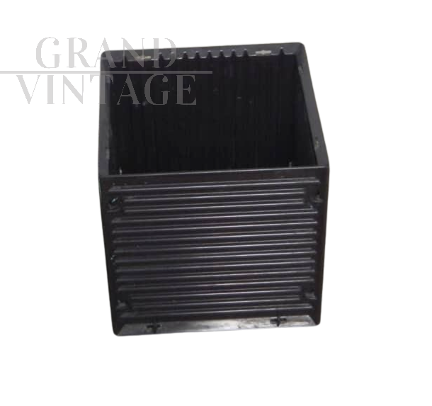 Cestino contenitore Olivetti Synthesis in plastica marrone, 1970                            