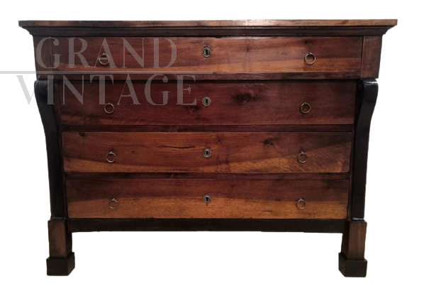 Comò antico in noce periodo Impero - Italia primi '800