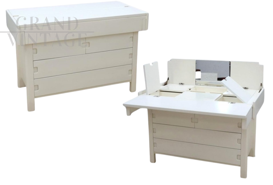 Comò con toeletta Unending di E. Radaelli per Saporiti, anni '70                            