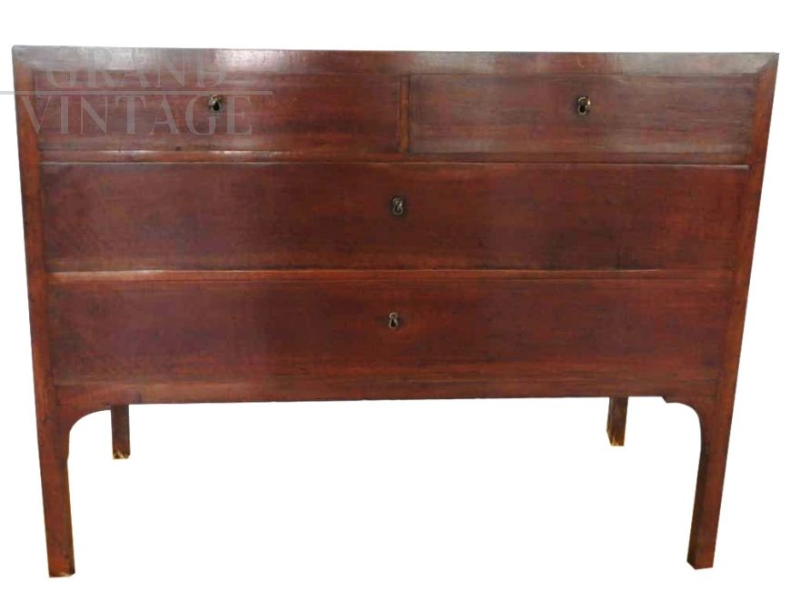 Comò Impero antico in legno di noce, Italia 1890                            