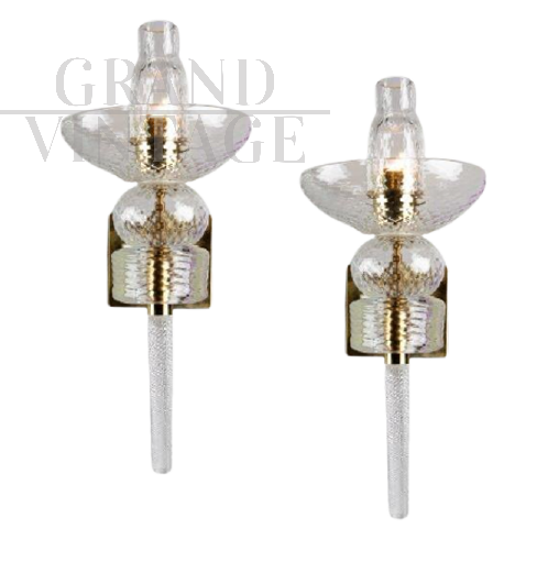 Coppia di appliques di Giancarlo Signoretto, pezzi unici