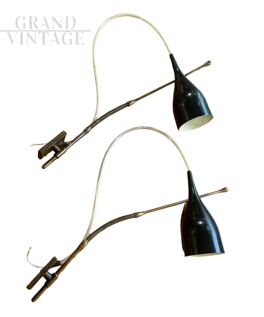 Coppia di appliques Lucinella di Angelo Lelli per Arredoluce                            