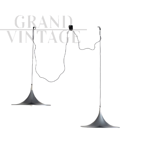 Coppia di lampadari da soffitto Goffredo Reggiani, Italia 1980