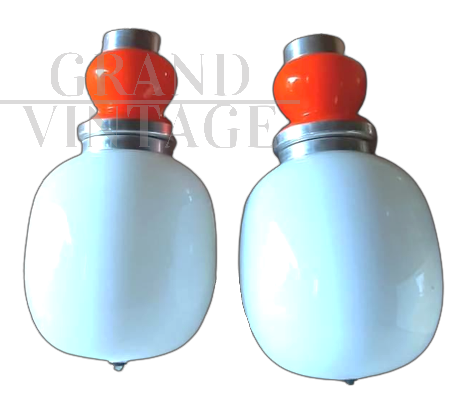 Coppia di lampadari modernariato anni '70                            