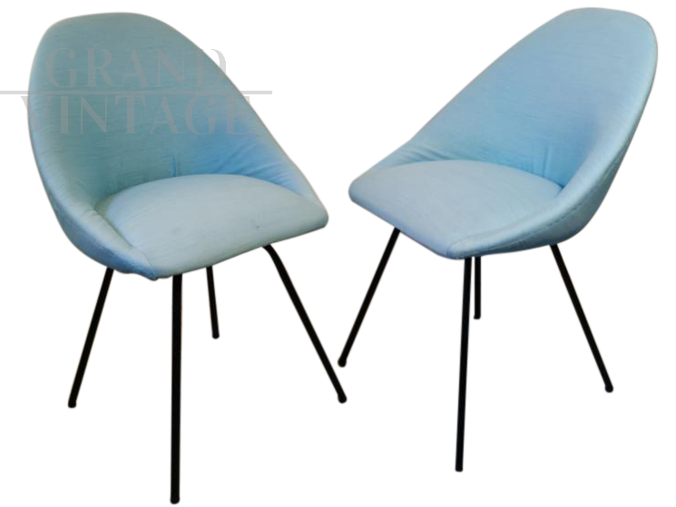 Coppia di sedie poltroncine vintage di Rossi di Albizzate