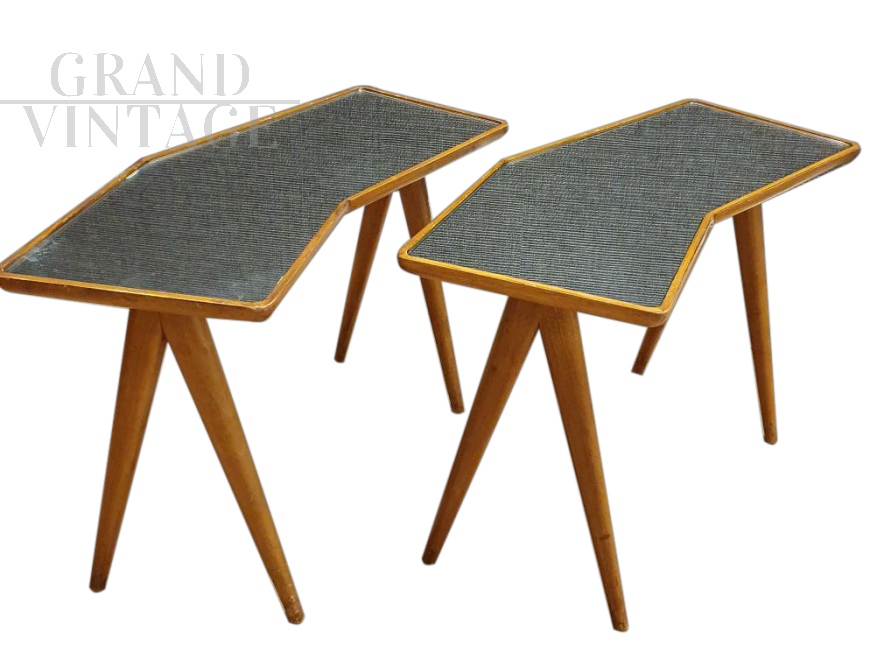 Coppia di tavolini di Gio Ponti e Pietro Chiesa per Fontana Arte