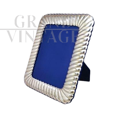 Cornice per foto IB placcata in argento, Italia anni '70                            