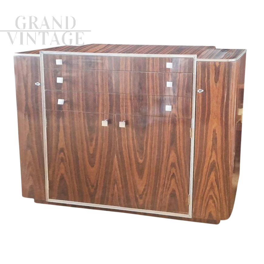 Credenza mobile bar in stile Art Déco in legno                            