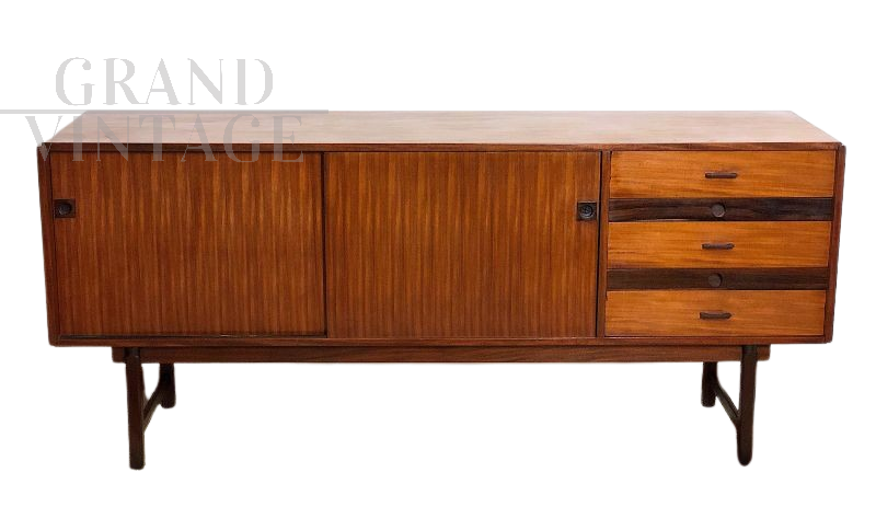Credenza sideboard Barovero per Selex in teak anni '60                            