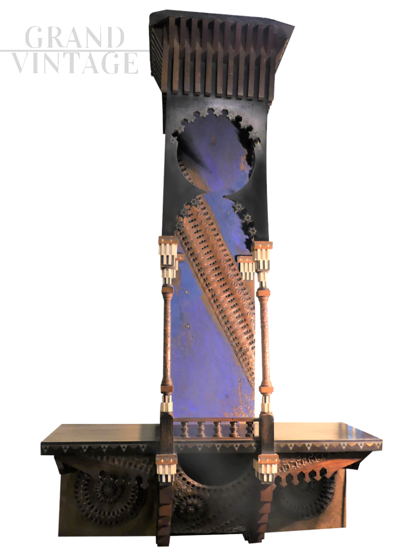 Piccola mensola consolle pensile Carlo Bugatti