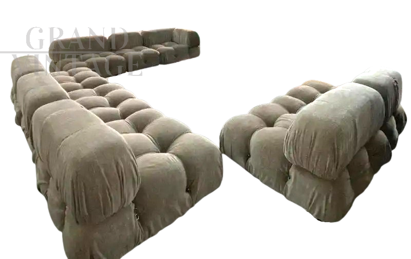 Grande divano modulare Camaleonda di Mario Bellini completo                            