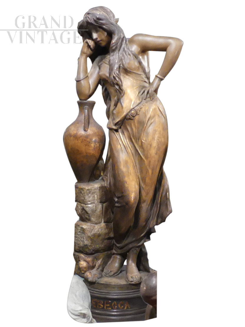 Grande scultura in terracotta Rebecca di Goldscheider                            