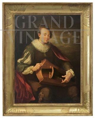 Giovanni Faliero - Il musicista, dipinto barocco di scuola napoletana, inizio XIX secolo