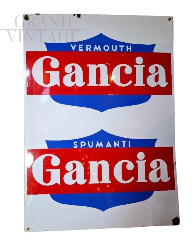 Insegna vintage di Vermouth e Spumanti Gancia