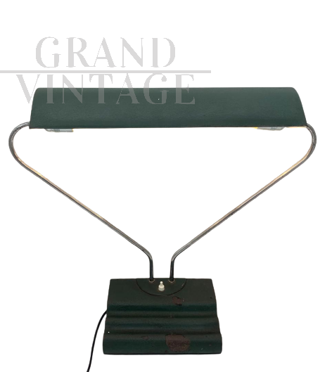 Lampada da tavolo vintage anni '50 stile ministeriale made in Italy                            