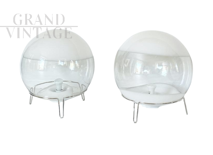Lampade da tavolo in stile Sfera di Angelo Mangiarotti per Skipper                            