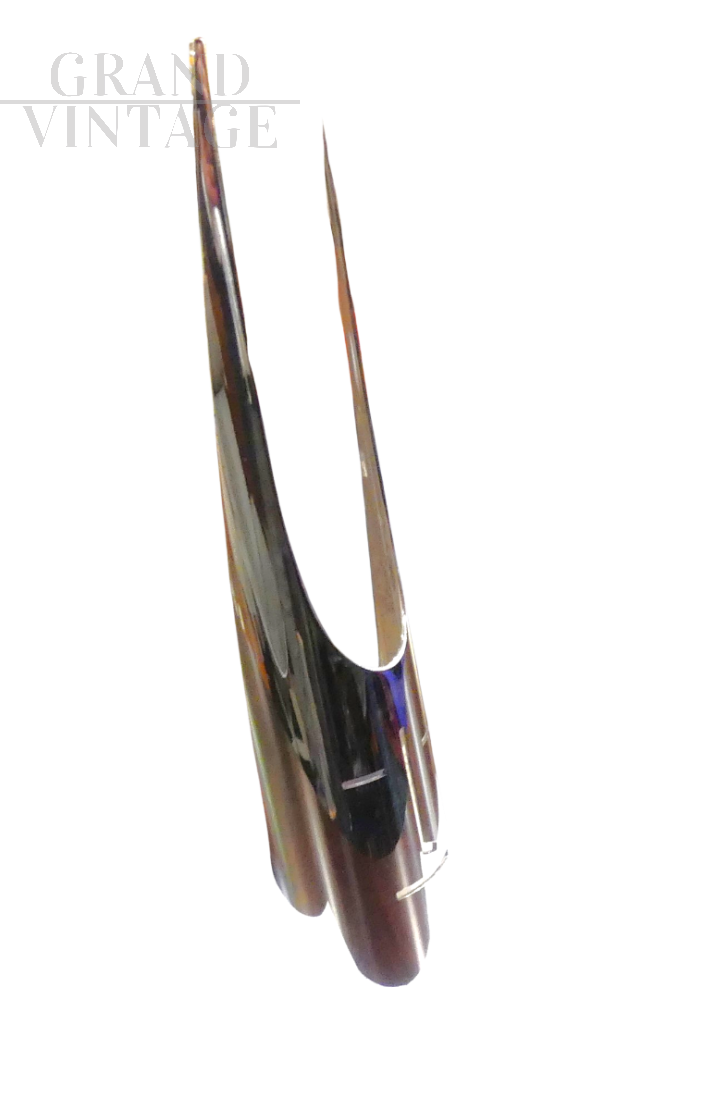 Maschera Cornuta - Scultura di Gio Ponti in metallo argentato                            