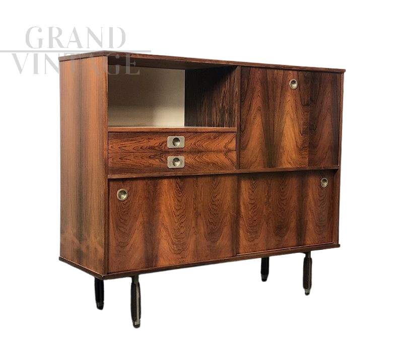 Mobile highboard in palissandro, Italia anni '60                            