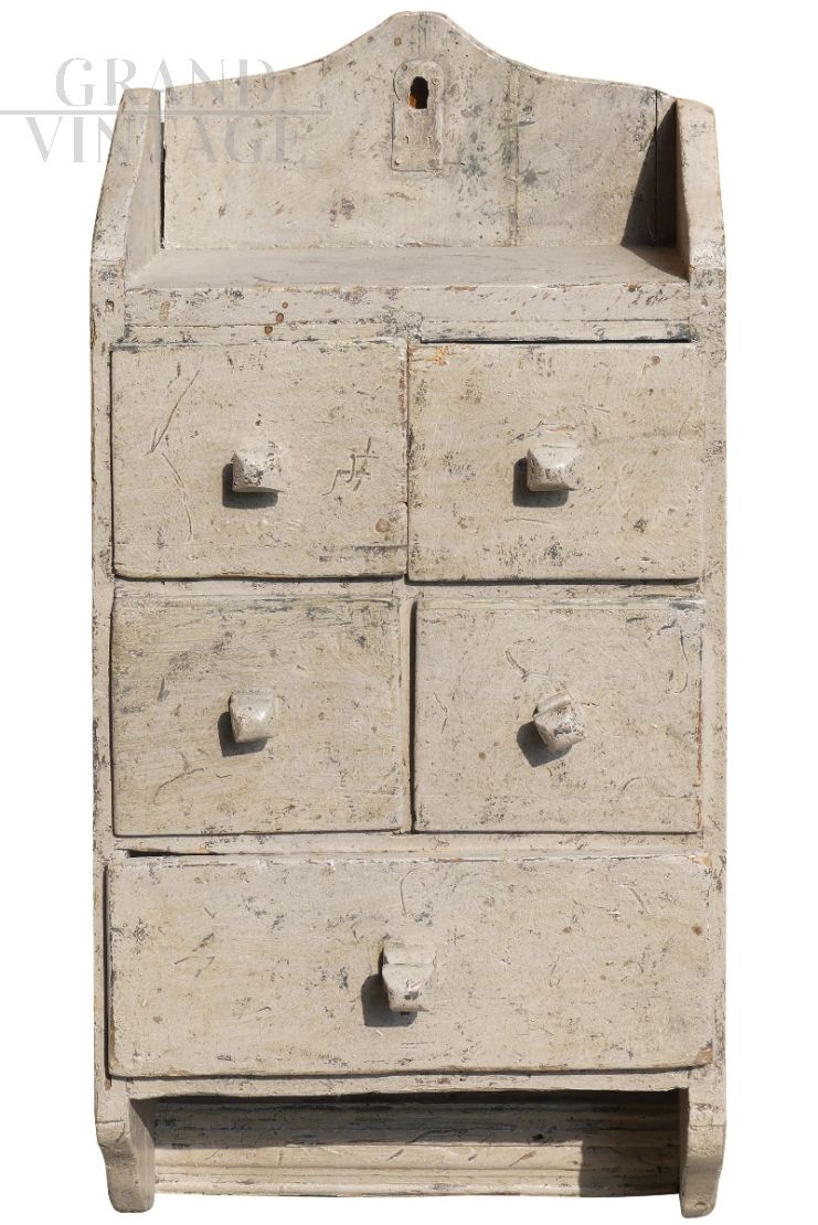 Piccola cassettiera portaspezie dei primi del '900 