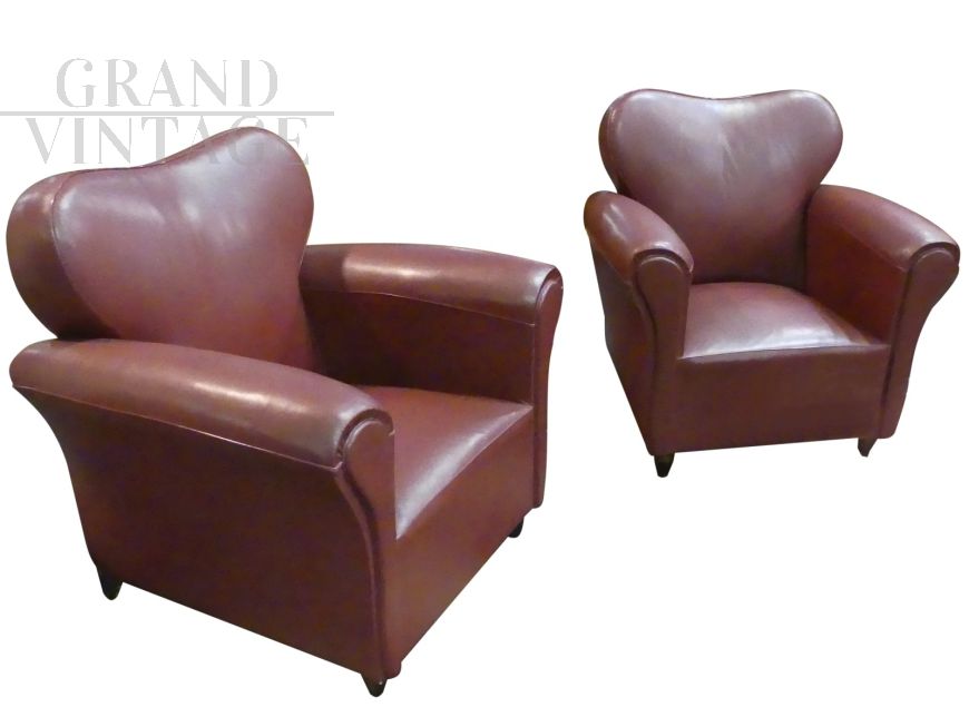 Poltrone Italiane, 1950 in pelle skai