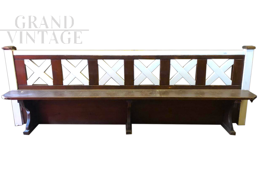 Panca vintage con seduta su entrambi i lati