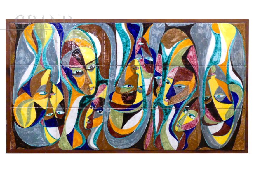 Pannello mosaico in stile cubista