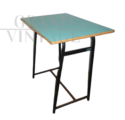  Piccolo banco scolastico vintage in formica                           
