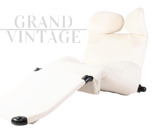 Poltrona chaise longue Wink di Toshiyuki Kita per Cassina, colore bianco                            