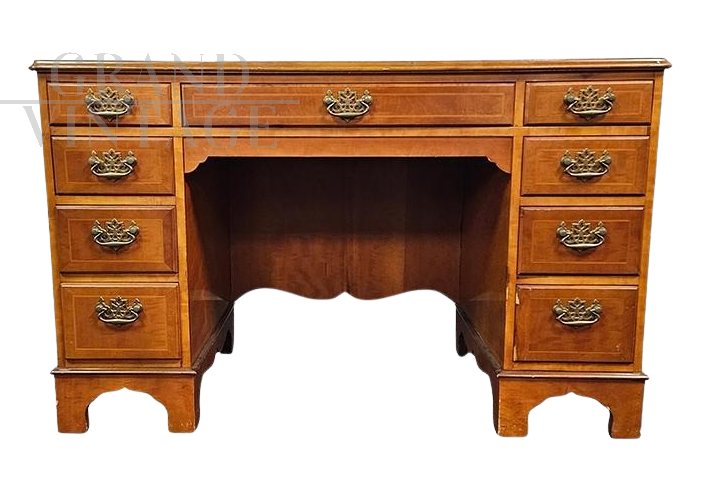 Scrivania inglese antica a scagno, XX secolo                            