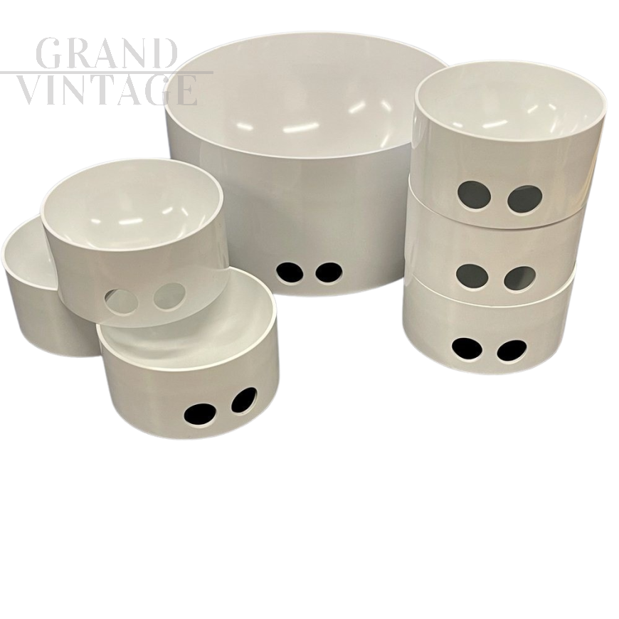 Set di 7 ciotole Forme di Enzo Mari per Danese, anni '60                            