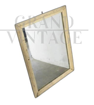 Specchio anni '50 con cornice in abete laccato