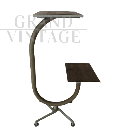 Struttura piedistallo porta tv vintage in ferro anni '50    