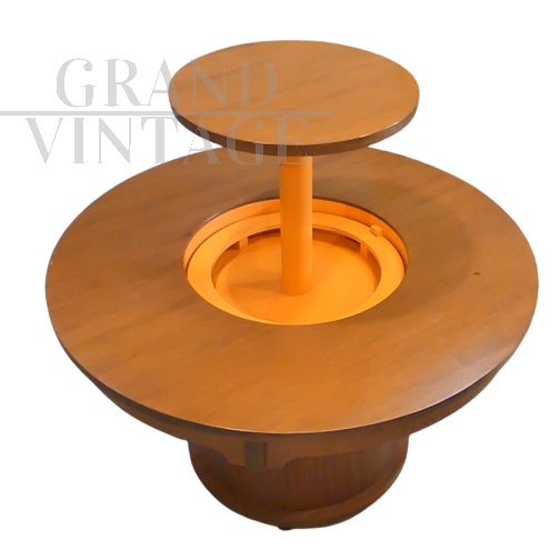 Tavolino bar Gervasino anni '60 con portabottiglie a scomparsa                            
