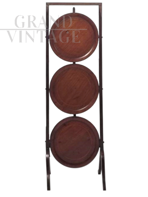 Tavolino servomuto portavivande in mogano primi '900