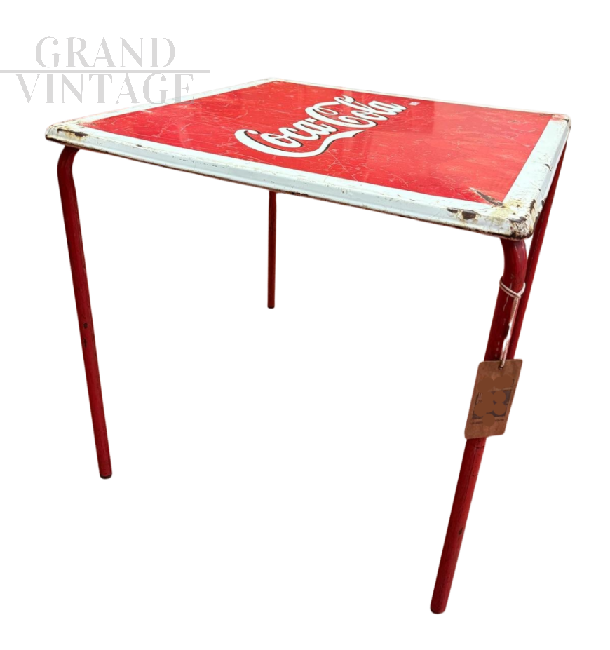Tavolo Coca Cola vintage originale quadrato                            