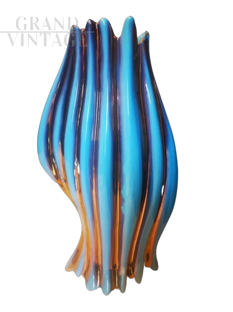 Vaso design SICAS ceramiche Sesto Fiorentino, numerato e in edizione limitata                            