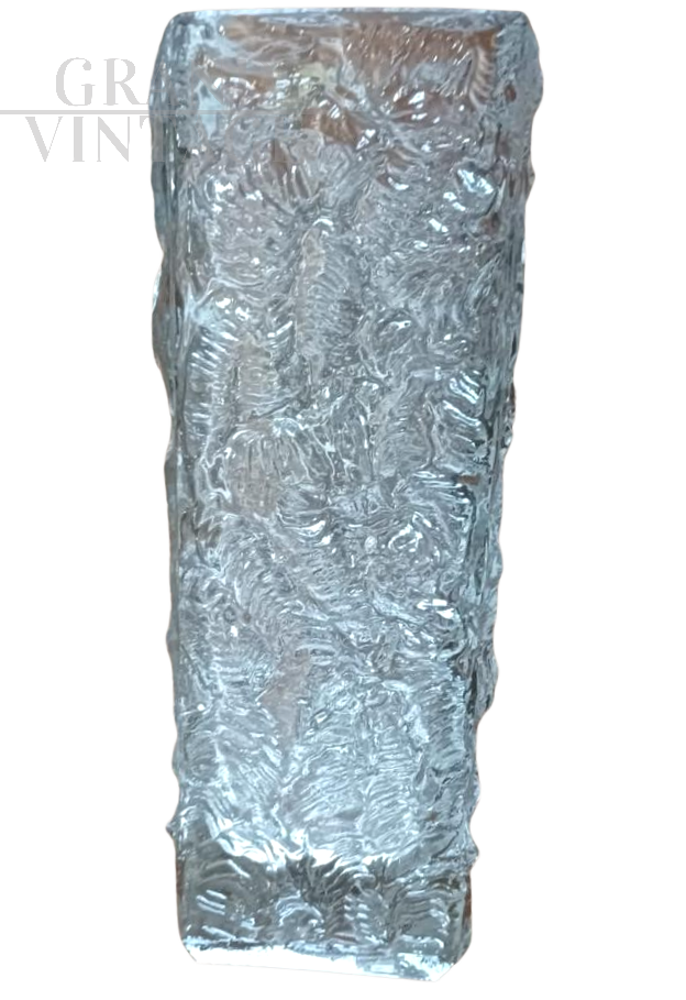 Vaso di vetro Libochovice di Frantisek Peceny per Sklo Union, Repubblica Ceca 1964