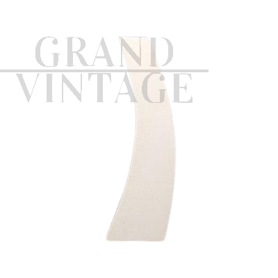 Vaso vintage Space Age in ceramica bianca attr. a Franco Pozzi, Italia anni '70                            