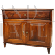 Antique Directoire sideboard in walnut with doors and drawer, Italy 18th century  