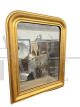 Antique gilded countertop mirror from the 19th century