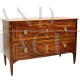 Antique Louis XVI chest of drawers in Rolo inlaid walnut, Italy 18th century           