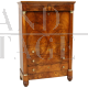 Antique Empire secretaire in walnut from the 1800s with leather desk top