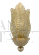 Applique wall lamp in golden Murano glass, attr. Barovier