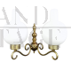 Stilnovo period wall lamp in brass with two lights, Italy 1950s